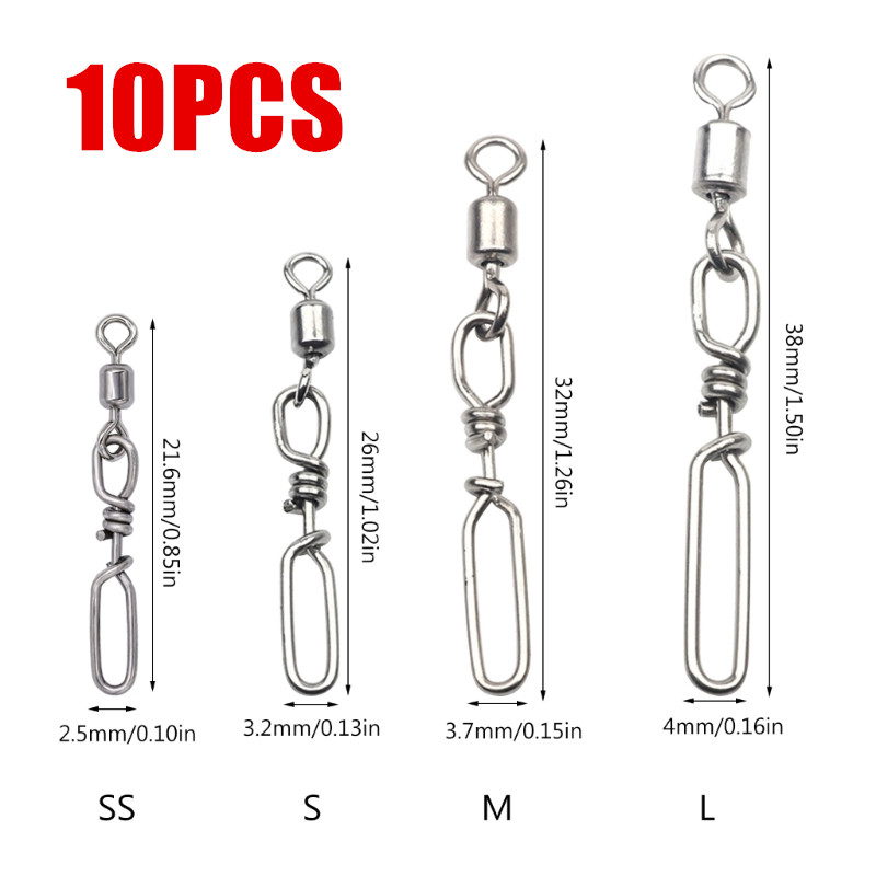 Fishing Equipment On Sale - 10Pcs Stainless Steel Quick Snaps Power