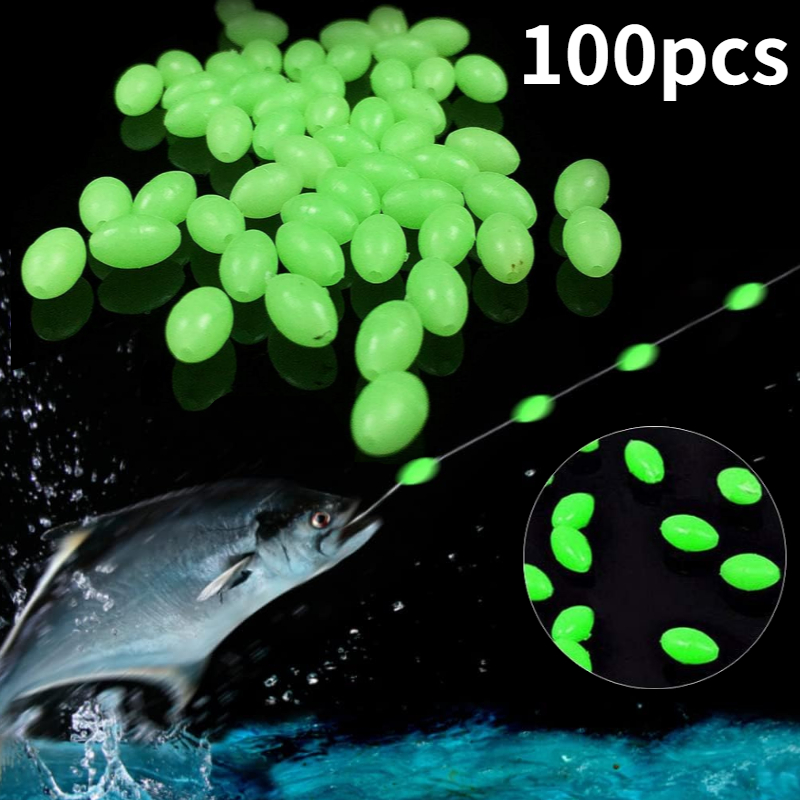 100pcs/lot Oval Night Luminous - Fishing Equipment On Sale ulasan dan harga