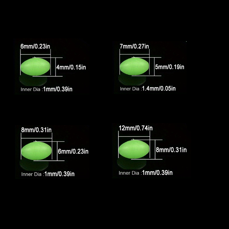 100pcs/lot Oval Night Luminous - Fishing Equipment On Sale ulasan dan harga