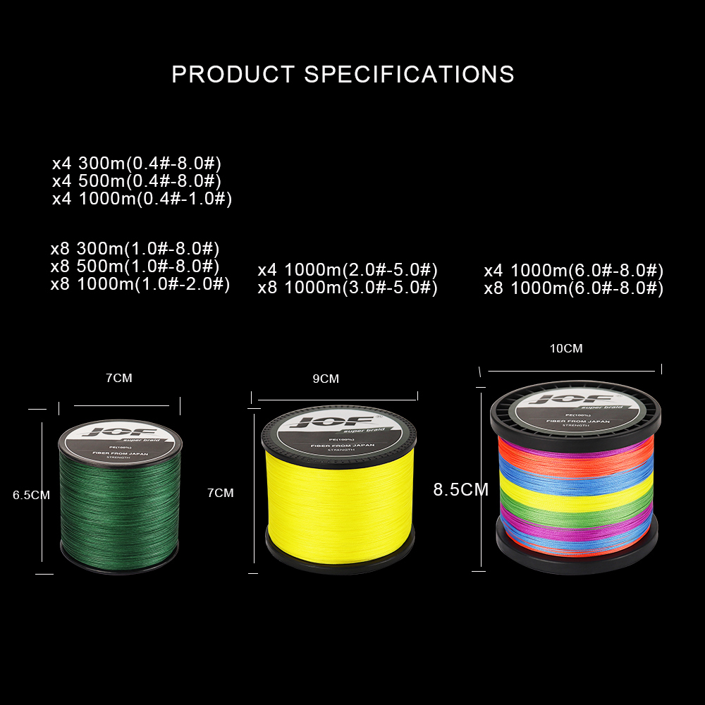 JOF 300M 500M 1000M 8 Strands  - Fishing Equipment Bundle ulasan dan harga