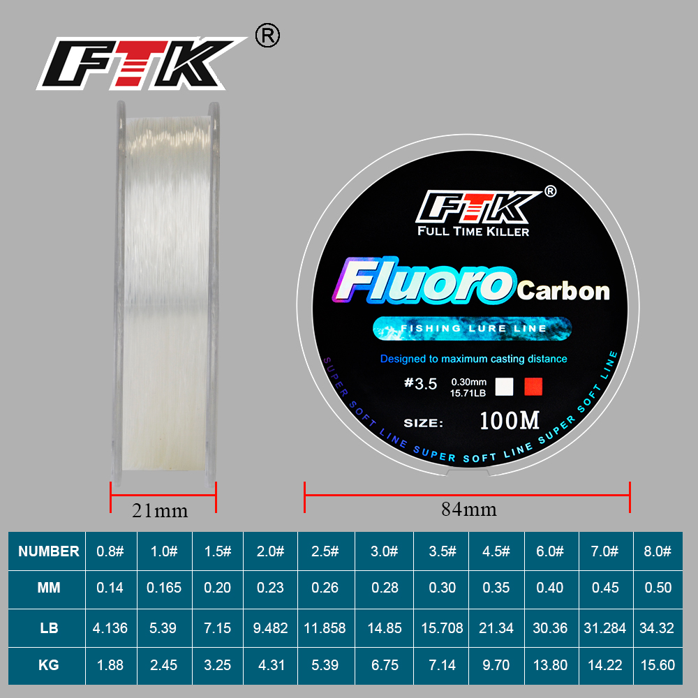 FTK 100M Fluorocarbon Fishing  - Fluorocarbon Line ulasan dan harga