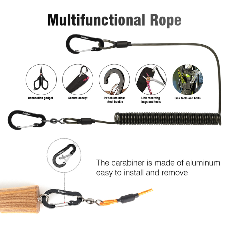 fishing tools Coiled Lanyards  - Fishing Equipment On Sale ulasan dan harga