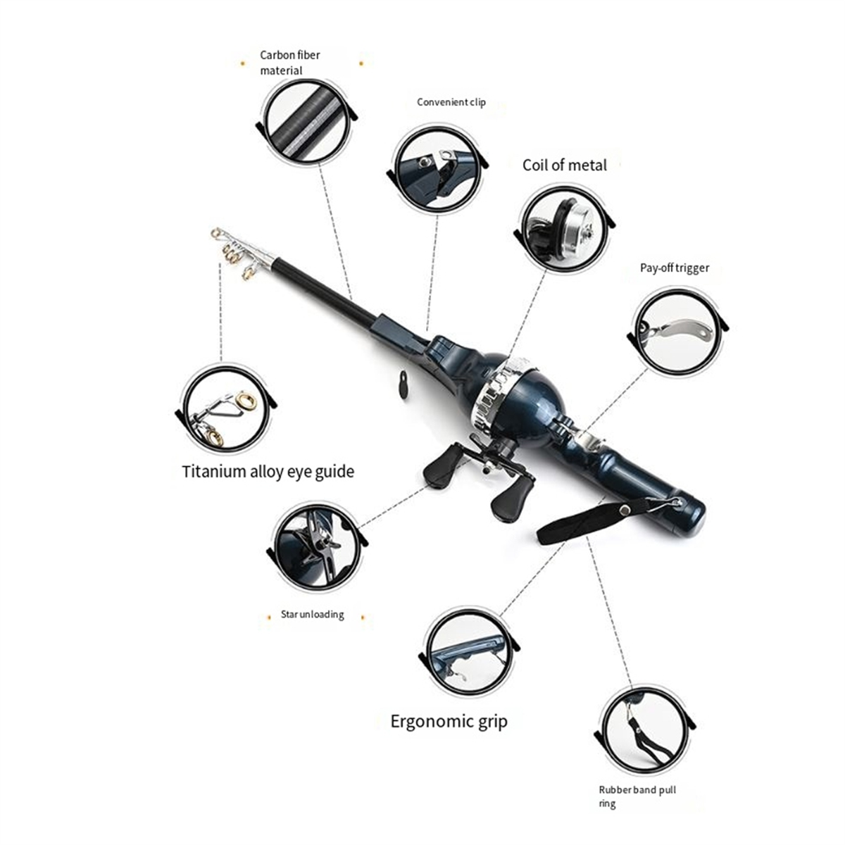X59A_Portable Folding Fishing  - Fishing Line ulasan dan harga