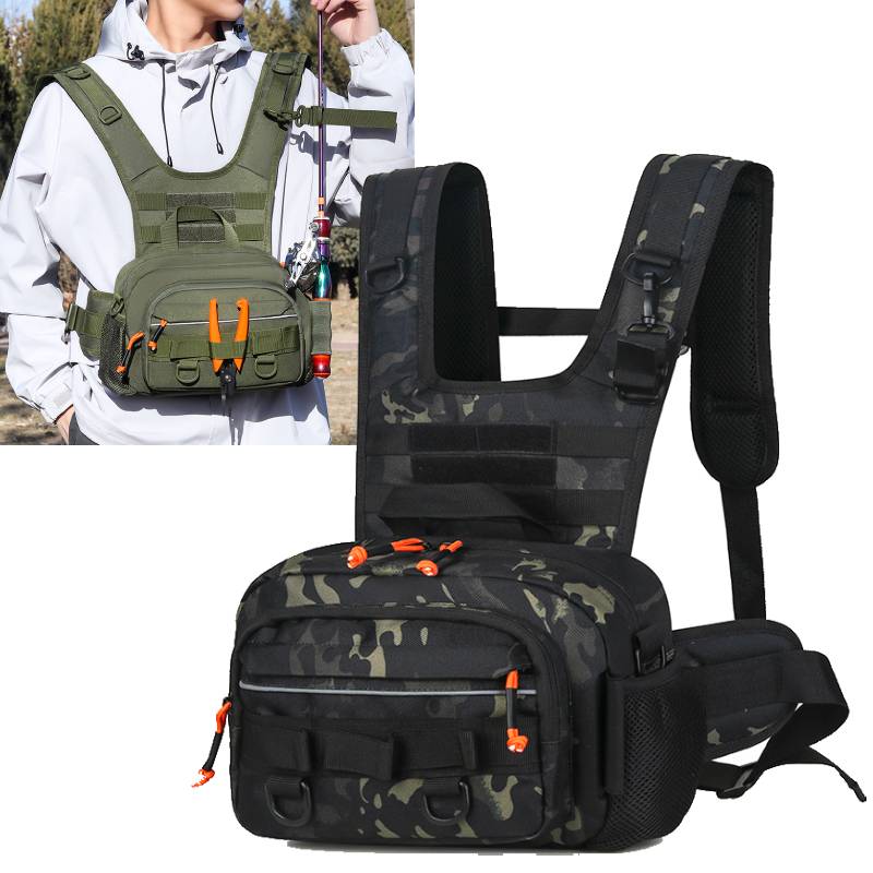 Men Chest Bag Tactical Fishing - Fishing Lure ulasan dan harga