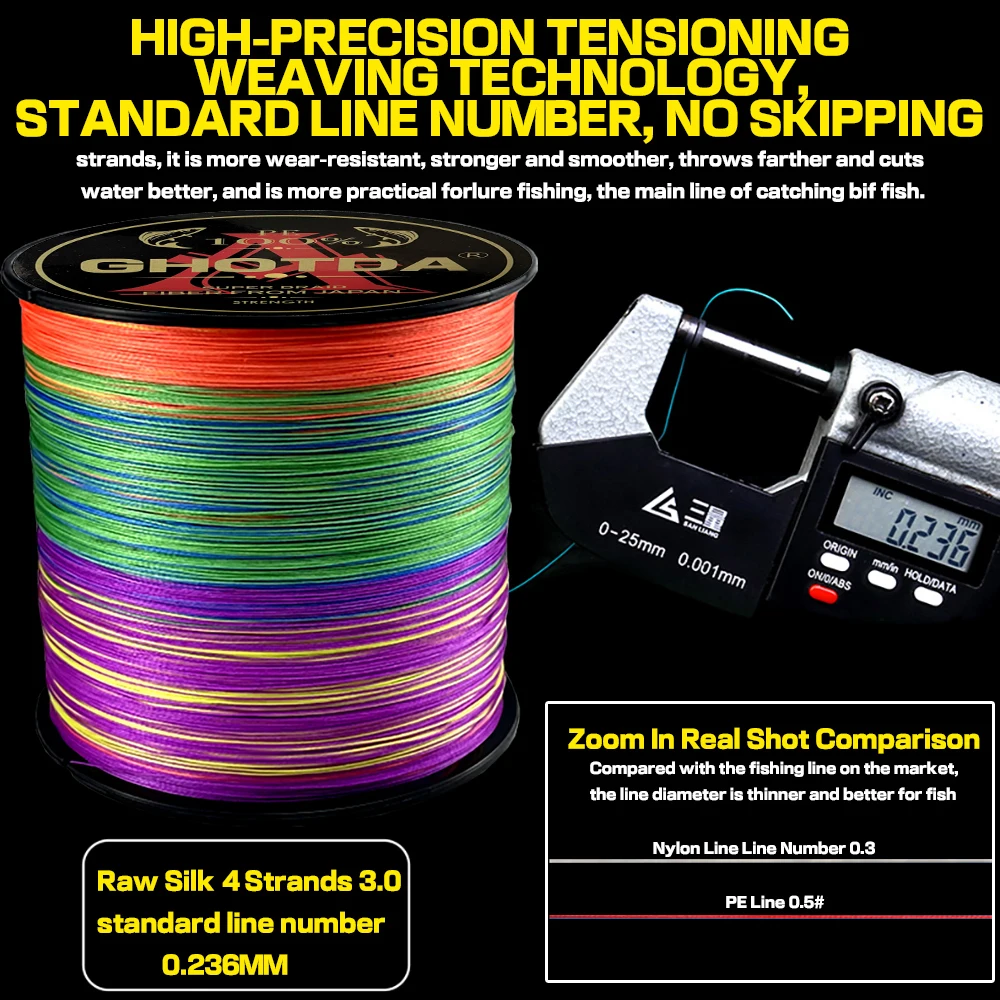 GHOTDA Braid Fishing line 300M - Fishing Equipment Bundle ulasan dan harga