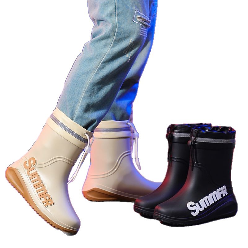 Men's Lined Mid-Calf Rain Boot - Fishing Line ulasan dan harga